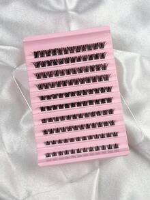 120 Pcs Natural 8-16mm Mixed Length D Curl Individual Lashes Fluffy Soft Thick Eyelashes Clusters Create Charming Eyes Natural & Voluminous, Eyelash Clusters, Individual Lashes, False Eyelashes - D - View 3