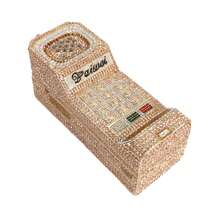 Women Funny Cellphone Shape Rhinestone Clutch Purse Cute Crystal Handbag Novelty Diamond Evening Bag For Party Prom - 紅色 - 查看 5