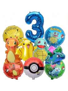 10个装气球套装 – 32英寸蓝色数字1-9气球！非常适合1-9岁儿童生日派对装饰，必备主题用品！ - A - 查看 7