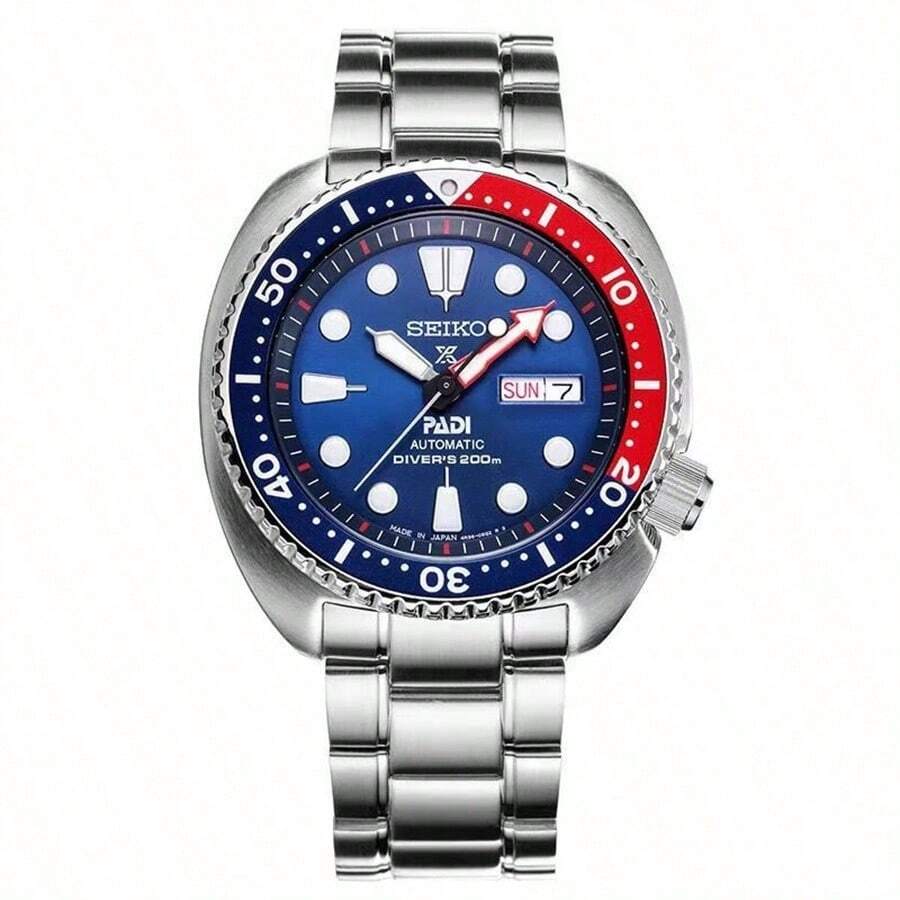 Seiko Men's Diver Watch, 200M Water Resistant, Automatic Mechanical Movement, Stainless Steel Case, Blue Dial. Model: SRPE99K1. New Year/Christmas Gift - Blue - View 1