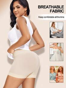 Women's Shapewear Rompers Strapless Bodysuit Shaper Jumpsuits Suitable For Outdoor Wear Body Shaper Bodysuit With Tummy Control, Butt Lifter, Chest Wrap,Plus Size, - 米色 - 查看 6