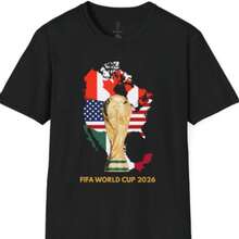 FIFAs Worlds Cups 2026 T-Shirt, Unisex Softstyle, USA Canada Mexico - màu đen - Xem 1