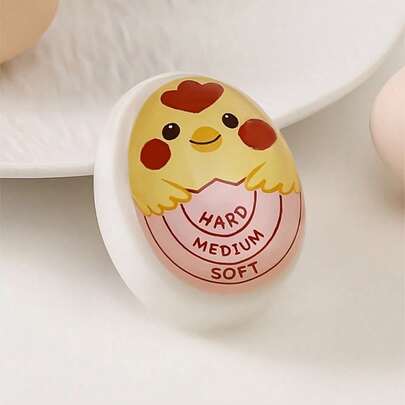 1 قطعة موقت بيض للمطبخ، يغير اللون لتذكير درجة طهي البيض (طري، متوسط، قاسي)، تصميم صغير وجذاب، يغير اللون لإشارة درجة طهي البيض، بدون بطارية، قابل لإعادة الاستخدام، مثالي لطهي البيض طري أو قاسي، أداة أساسية للمنزل والطهي في المطبخ وإفطار الأطفال