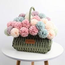 6 Stück, künstliche Pusteblumen, realistischer Strauß tennisballförmiger Chrysanthemen, Valentinstag Geschenk, Hochzeit, Braut Verlobungsfeier Dekoration, Geburtstags- oder Jahrestags-Artikel, Heimdekoration, Tischdekoration. - Mehrfarbiger Löwenzahn - Übersicht 12