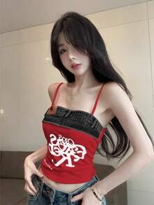Women Tank Tops & Camis - Red - View 3