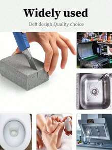 1pc Barbecue Grill Cleaning Brick, Grill Scraper Cleaning Stone, Multi-Functional Scraper To Cut Stains And Grease, Suitable For Stove, Sink, Utensils, Pans, Grill Cleaning, Kitchen, Bathroom, Household Items - Cuboid - View 5