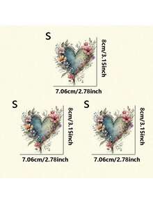 Bộ 1/2/3 miếng dán chuyển nhiệt hình trái tim, thích hợp để tự làm áo phông, quần jean, gối, ba lô, mũ và bọc ghế sofa. Chống thấm nước, chống phai màu, có thể giặt được, chất liệu nhựa, họa tiết vui nhộn, dùng để trang trí vải, làm đẹp quần áo, dành cho người yêu thích thủ công. - L - Xem 4