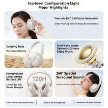 Philips TAH2120 Wireless Over-Ear Headphones, Bluetooth 5.4 IPX5 Waterproof, 50H Playtime, Type-C Fast Charge, Lightweight Sports Headset for Running Gym Workout – White 中文釋義： - 查看 3