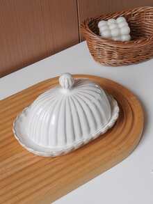 1 hộp đựng bơ bằng gốm sứ kiểu Bắc Âu họa tiết vỏ sò có nắp đậy, hộp đựng bơ cổ điển phù hợp cho nhà bếp gia đình, làm bánh, phục vụ bánh mì và bơ trong nhà hàng, dã ngoại ngoài trời, lý tưởng để trang trí ngày lễ và làm quà tặng. - Xem 8