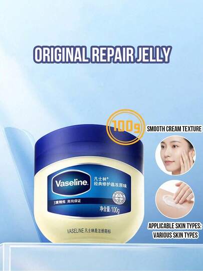 Vaseline 50g/100g Orijinal Onarıcı Jel, Yüksek Saflıkta Mikrokristalin, Üçlü Rafine Formül, Çok Amaçlı, Kuru Elleri, Çatlak Topukları, Pürüzlü Eklemleri Onarır, Derinlemesine Nemlendirir, Güçlü Nemlendirme Sağlar, Aşırı Kuru Cildi Yatıştırır, Pürüzlü Bölgeleri Pürüzsüzleştirir, Cildi Yumuşak ve Işıltılı Tutar, Günlük Ev Bakımı İçin Uygundur, Seyahat İçin Vazgeçilmezdir, Makyaj Bazı Olarak Kullanılabilir, Tüm Cilt Tipleri İçin Uygundur, Çok Fonksiyonlu, Yüksek Besleyici ve Onarıcı Formüller Arayan Güzellik Tutkunları İçin Olmazsa Olmaz Bir Cilt Bakım Ürünü, Uzun Süreli Nemlendirme.