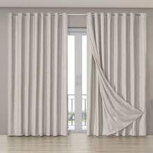 Cortina Tecido Blecaute M31 C/ Gaze Linho 5,60m X 2,70m - Bege - Visão 2
