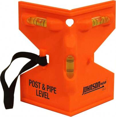 Johnson 175-O Post Level, GloOrange | Manual Operation | ABS Plastic &Amp; Rubber | 9 X 5 Inches | 1 Count