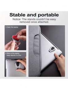 一对270°可旋转铝合金笔记本电脑支架，超迷你散热垫，键盘增高架和便携式桌面支架，笔记本电脑增高架 - 查看 7