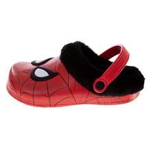 Marvel Spider Man Boys' Clogs Fuzzy Fleece Lined Clogs Winter Warm Plush Garden Shoes (Little Kid Sizes 11-12/Big Kid Sizes 13-5) - 紅色 - 查看 3