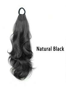 18-Inch High Ponytail Wig With Elastic Band, Real Hair Quality, Curly Ponytail Wig, Natural Fluffy, Easy To Style, Suitable For Daily Wear - Multicolor - View 14