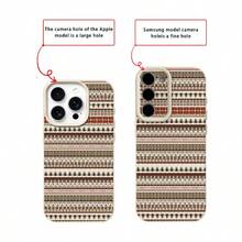 1个TPU材质复古几何图案手机壳，适用于 17 Pro Max/17/16 Pro Max/15/13/12/11、S20 FE/A15/S24/A55、Note 11/Note 12/Note 13 Pro，全包防摔软壳保护套，国际版，非国内版 - 白色 - 查看 7