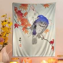 Retro Ohara Koson Painting Cartoon Tapestry Art Science Fiction Room Home Decor Wall Hanging S - 1PC - 查看 1