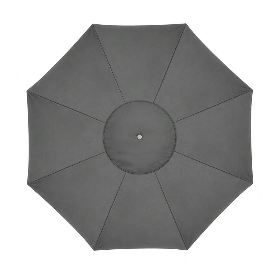 Garden Parasol Cover, Heavy-Duty 600D Oxford Fabric With PVC Coating, Fits 2.5m Umbrellas, Full-Length Zip & Adjustable Drawstring For All-Weather Protection - Grey - View 1