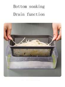 1件装多功能厨房蔬菜切割器，便携式易清洗切片器、切丝器、切丁器、刨丝器 - 灰色 - 查看 5