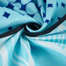 Casaisla Home Collection Set 15 Piezas Coordinado de Habitación Incluye Edredón Reversible, 2 Sábanas, 2 Fundas de Almohada, 2 Forros de Cojines, 4 Cortinas, 1 Alfombrilla Larga y 1 Juego de Baño - Tamaño Matrimonial y King Size - Azul Turquesa - Ver 7