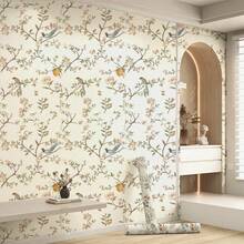 1 Cuộn Giấy Dán Tường Họa Tiết Cây Chanh & Chim, Hình Dán Hoa, Giấy Dán Tường Tự Dính Bằng Vinyl Chống Thấm Nước, Có Thể Tháo Rời, Dùng Cho Phòng Khách, Bếp, Phòng Tắm, Tủ, Mặt Bàn, Trang Trí Nhà Cửa, Tự Lắp Đặt Dễ Dàng, Kích Thước 45cm*500/300/100cm - Nhiều màu - Xem 6