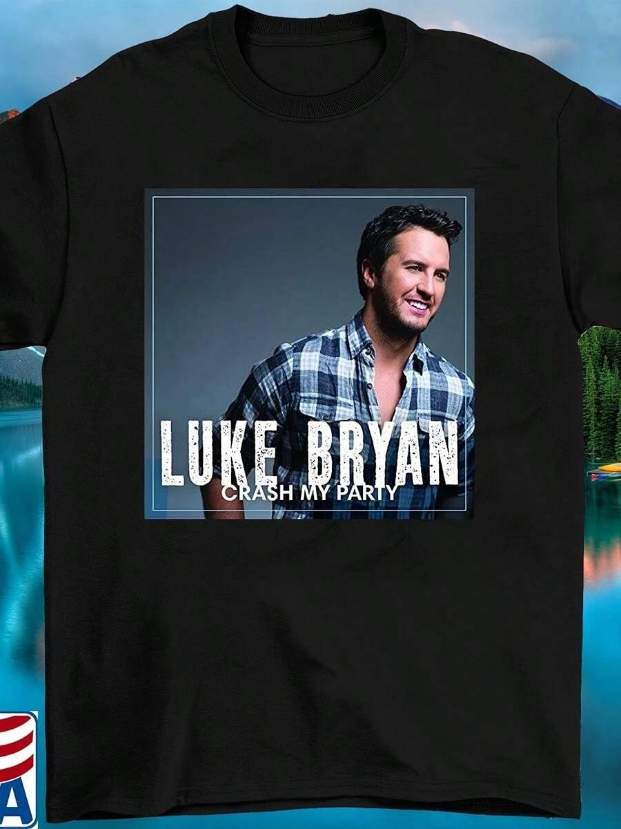 2026 Modern Version "Crash" Album Cover Print Cotton T-Shirt, Classic Fit Short Sleeve, Country Music Fan Casual Wear, Valentine's Day Gift - Black - View 1