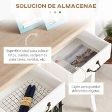HOMCOM Bench Table - White - View 2
