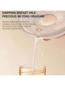 2个装 新款可穿戴硅胶乳罩及集乳器，免手持可重复使用哺乳垫，母乳储存器，柔软乳头保护罩，旅行哺乳杯 - 無色 - 查看 6
