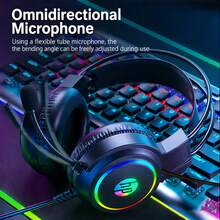 HP RGB Lighting Headphones, Full-Coverage Noise-Proof Ear Cups, Adaptive Suspended Headband, Inline Volume Control, Immersive Gaming Equipment - View 8