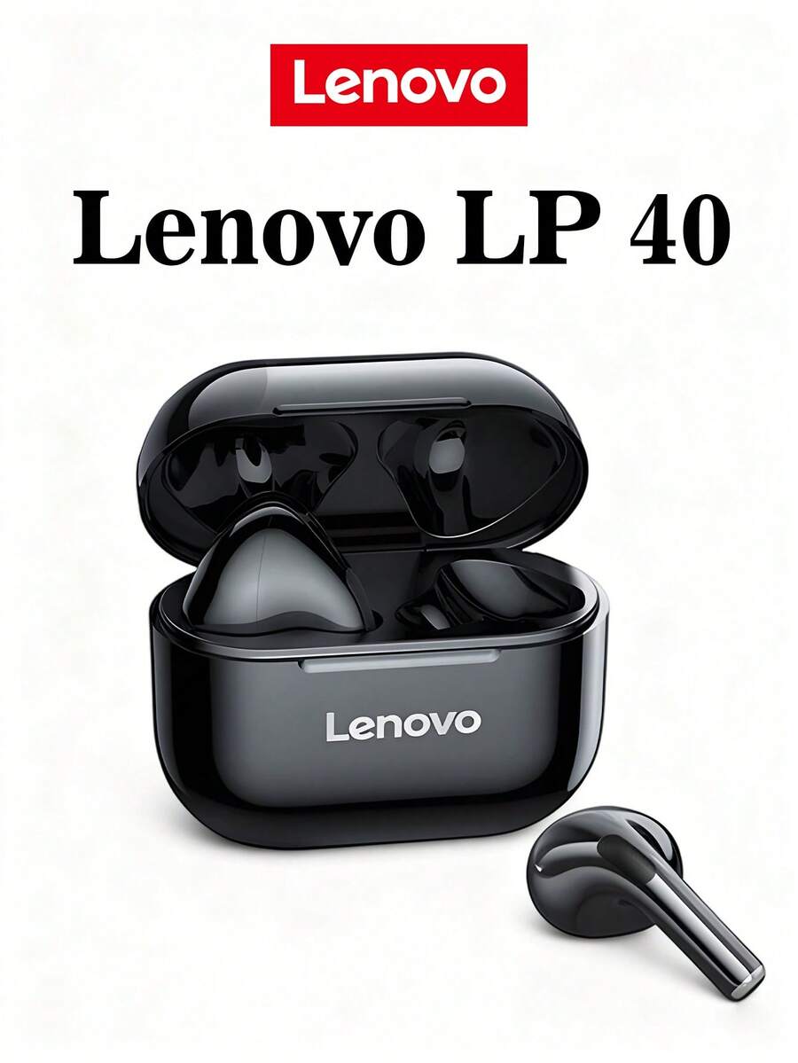 Lenovo thinkplus LP40 headphones Wireless Bluetooth 5.0 sports noise cancelling headphones Chinese package - 黑色 - 查看 1