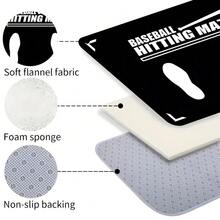 1pc Soft Training Mat Compatible For Batting Practice - Machine-Washable Carpet Suitable For Indoor Entryway, Batting Stance Practice, Home Gym - & Training Pad - 白色 - 查看 9