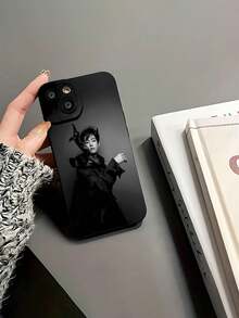 V black monochrome elegant style. This stylish -themed phone case is compatible with Samsung, Apple, VIVO, OPPO, , Transsion, ,  and Honor. Made of TPU silicone, it offers shock and drop protection and a superior feel. It's an ideal gift for family, friends, and loved ones, and a perfect choice for valentines day and Year's gift. - Negro - Ver 6