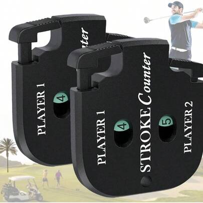 2 Pack Score Shot Stroke Counter Clicker Keychain, Portable 2 Digit Score Counters Game Scorekeeper Outdoor Sport Scoreboard