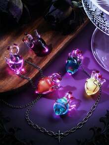 1/3/5 mặt dây chuyền hình trái tim tối màu phong cách Gothic nhiều màu, thích hợp để làm hoa tai, vòng cổ, vòng tay và móc khóa tự làm - Phụ kiện làm trang sức phong cách cay nồng, mặt dây chuyền làm trang sức - Nhiều màu - Xem 3