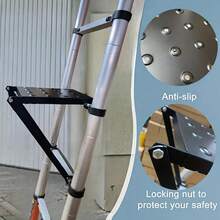 Plataforma de trabajo para la mayoría de escaleras Bandeja antideslizante para pintores y herramientas Capacidad de 396 libras - A - Ver 3