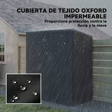 Outsunny Estantes para leña - Negro - Ver 6