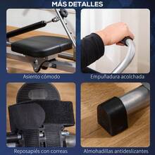 HOMCOM Máquinas de remo - Gris - Ver 5
