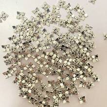 50颗/100颗/200颗四叶草珠 - 锌合金隔珠，适用于DIY珠宝制作，耳环、项链、手链 - 工艺材料 - 彩色 - 查看 10