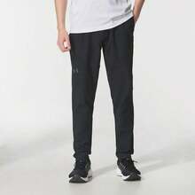 Under Armour 男褲舒適運動褲長褲 UA UNSTOPPABLE TAPERED PANTS 休閒褲日常戶外旅遊健身訓練褲 1352028-001 - 黑色/灰色 - 查看 9