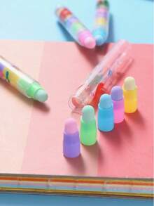 1pc Modern Random Fruit Style Pencil Eraser, Gift For Students - Multicolor - View 4