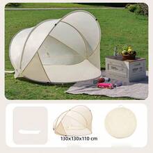 1pc Automatic Pop-Up Sun Shade, Portable Beach Tent, Not Waterproof, UV Protection, Convenient Zipper Closure, Comes With Compact Carry Bag - A - View 4