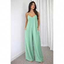 Duna Long Jumpsuit With Wide Legs - 薄荷綠 - 查看 1