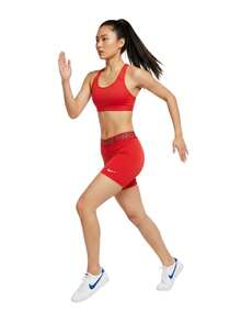 Nike Womens Pro Training Shorts 5in - 紅色 - 查看 2
