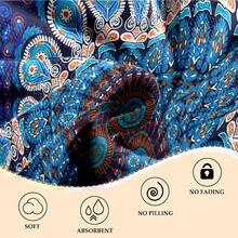 1 件波西米亚风图案沙滩巾，高品质大浴巾，加厚超细纤维毛巾，夏季沙滩巾，草地垫，瑜伽垫，适用于游泳池、露营、旅行，沙滩巾披肩，海边浴巾，大披肩，数码印花方形大浴巾 - A - 查看 4