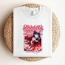 Women T-Shirt Print Dehumanizing Itatrain Worship Moke Halation S To 5XL T Shirt ZL1690 Vintage Washed Streetwear Slightly Soft Casual Unisex Homme - 白色 - 查看 3
