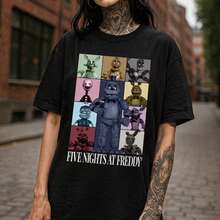 Five Nights At Freddys Vintage Shirt Horror Nights 2025 Shirt, Halloween Universal, Gifts For FNAF Fan Lovers, Gamer Gifts Tee - Màu chủ đạo của bức ảnh - Xem 2