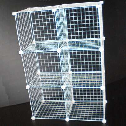BLACK WIRE MESH CUBE MODULAR STORAGE UNIT UNIVERSAL FIT NEW UK