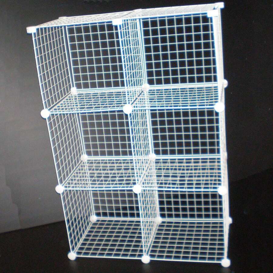 BLACK WIRE MESH CUBE MODULAR STORAGE UNIT UNIVERSAL FIT NEW UK - Multicolor - View 1
