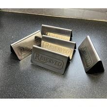Reserved Sign Stainless Steel Table Tent Restaurant Cafes Tabletop Pub Bar Pk 25 - Multicolor - View 3