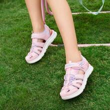 Skechers Sandalias casuales con  y diseño de dibujos animados para niñas - Rosa/Multicolor - Ver 1